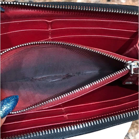 PRADA Vernice Studded Saffiano Leather Zip Around Wallet π€©π₯ - Picture 16 of 17
